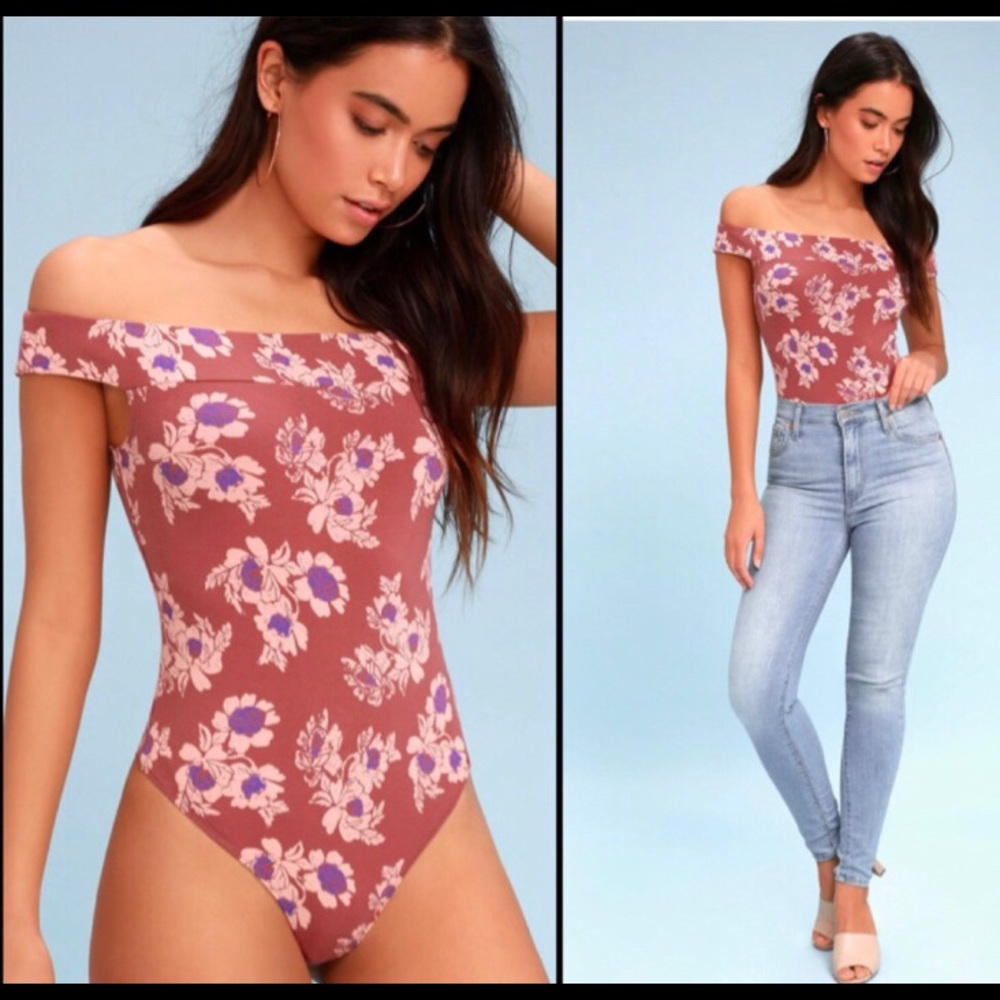 Free People soo much off the shoulder bodysuit